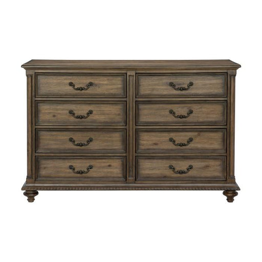 Homelegance Furniture Rachelle 8 Drawer Dresser in Weathered Pecan 1693-5 image