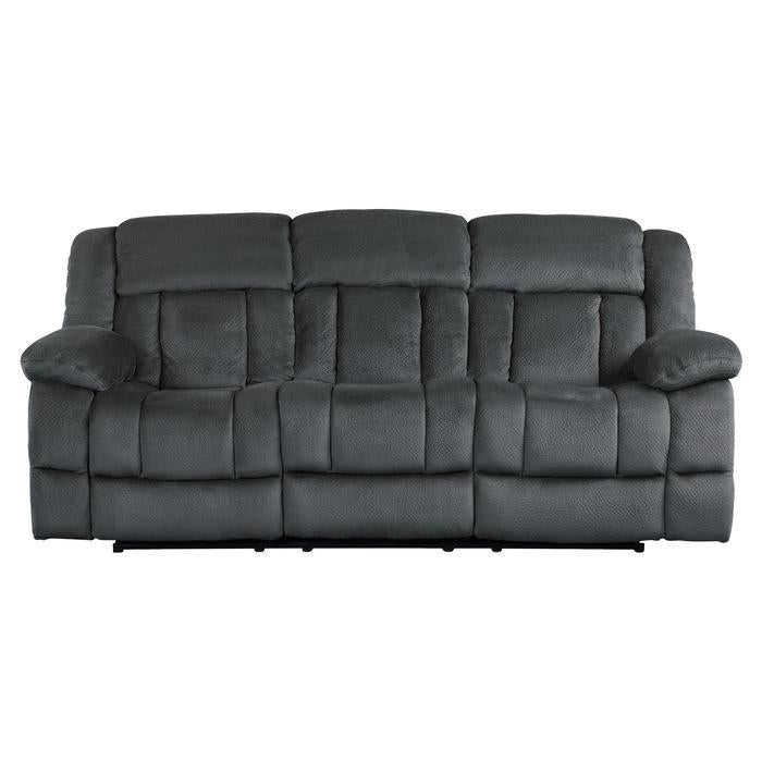 Homelegance Furniture Laurelton Double Reclining Sofa in Charcoal 9636CC-3 image