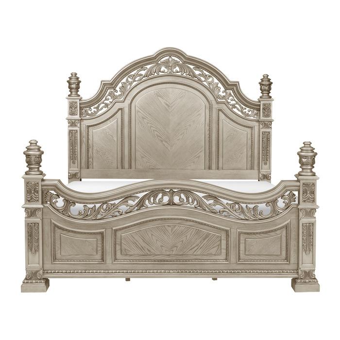 Five Star Furniture - Catalonia Queen Poster Bed in Platinum Gold 1824PG-1*