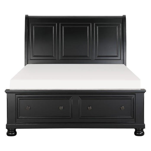 Homelegance Laurelin Queen Sleigh Platform Storage Bed in Black 1714BK-1 image