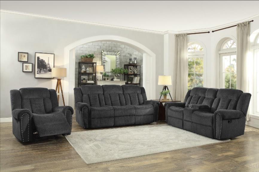 Five Star Furniture - Nutmeg Double Reclining Sofa in Charcoal Gray 9901CC-3