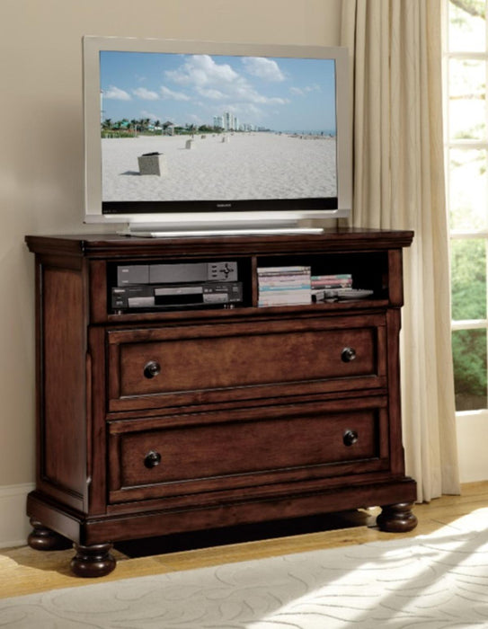 Cumberland TV Chest in Brown Cherry 2159-11