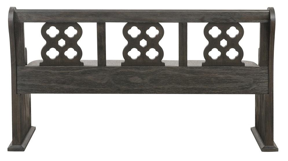 Arasina Bench with Curved Arms in Dark Pewter 5559N-14A