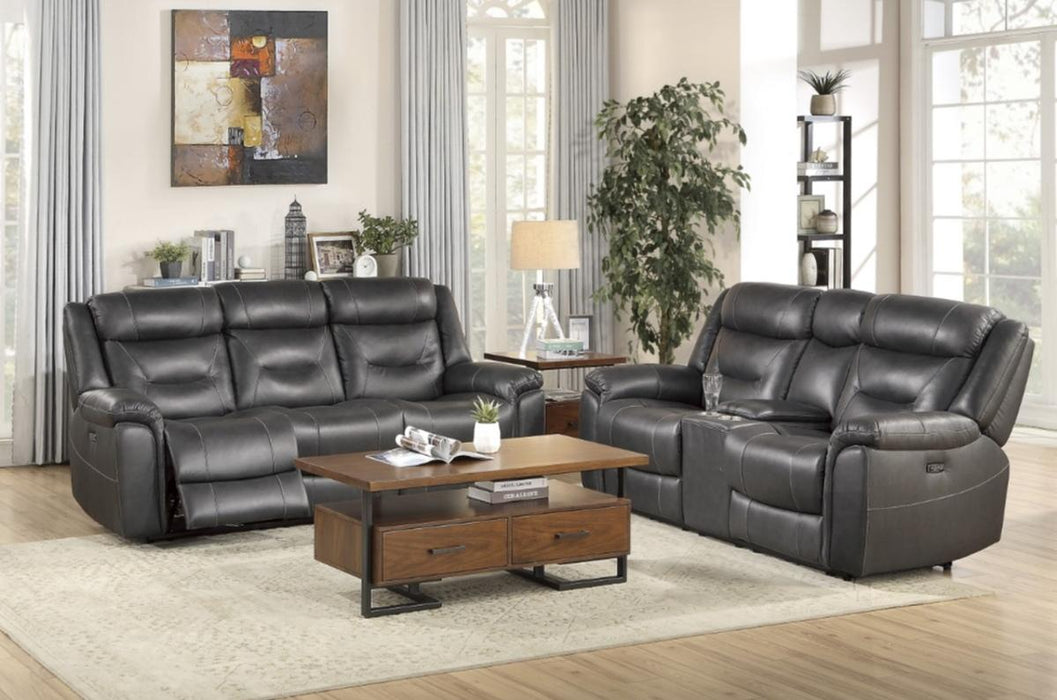Five Star Furniture - Danio Power Double Reclining Sofa with Power Headrests in Dark Gray 9528DGY-3PWH