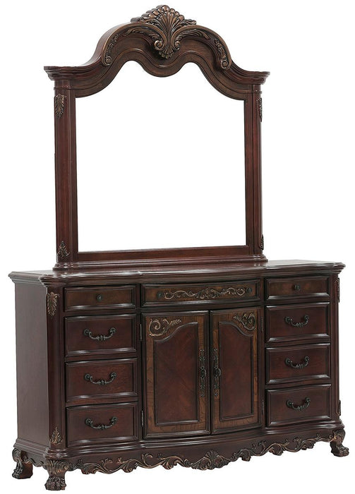 Homelegance Deryn Park 9 Drawer Dresser in Cherry 2243-5