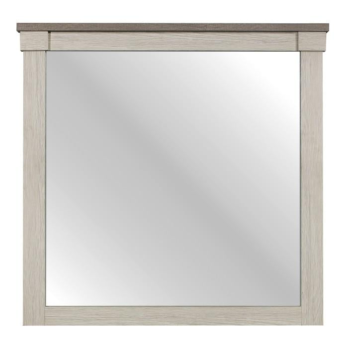 Arcadia Mirror in White & Weathered Gray 1677-6 image