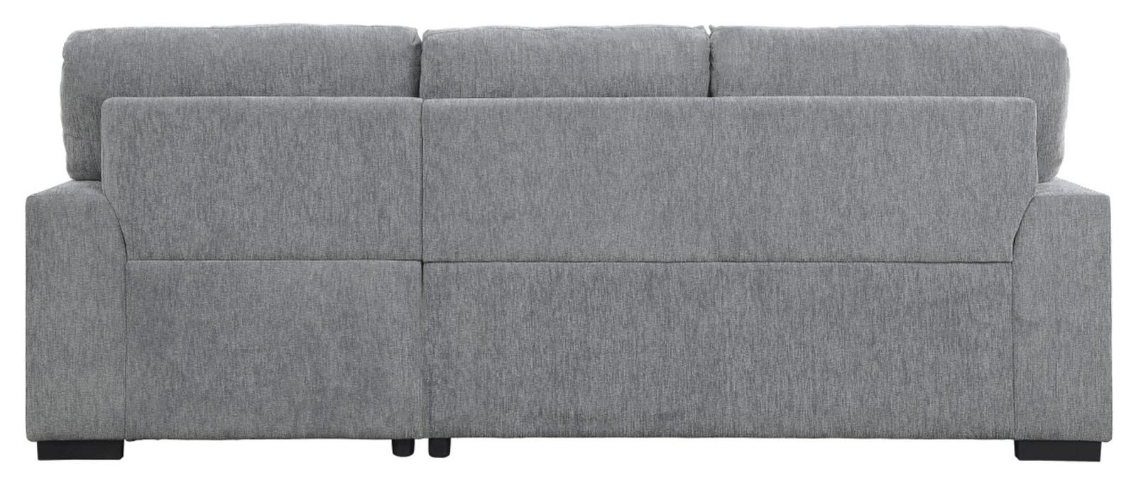 Morelia 2pc Sectional with Pull Out Bed and Right Chaise in Dark Gray 9468DG*2RC2L