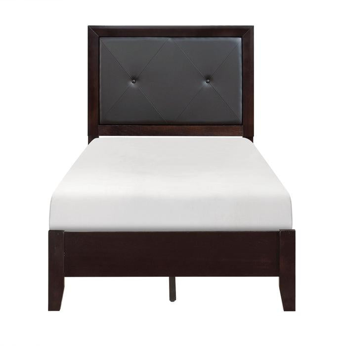 Edina Twin Panel Bed in Espresso-Hinted Cherry 2145T-1 image