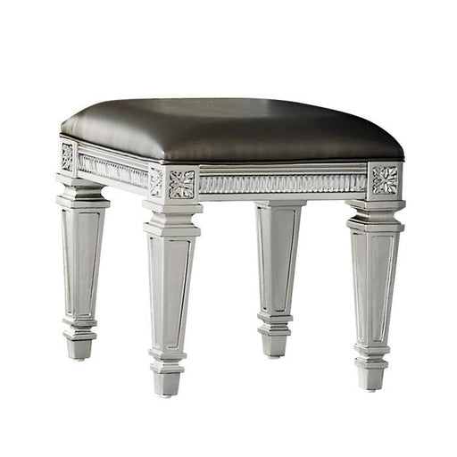 Bevelle Vanity Stool in Silver 1958-14 image