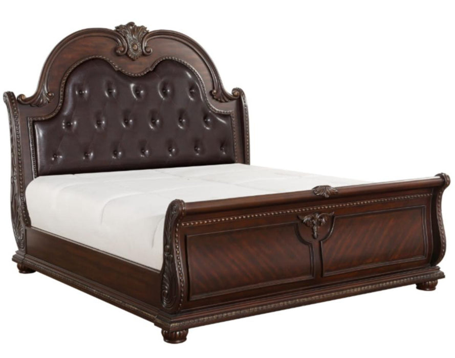 Five Star Furniture - Cavalier Queen Sleigh Bed in Dark Cherry 1757-1*