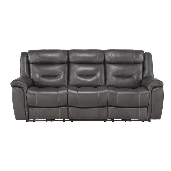 Danio Power Double Reclining Sofa with Power Headrests in Dark Gray 9528DGY-3PWH image