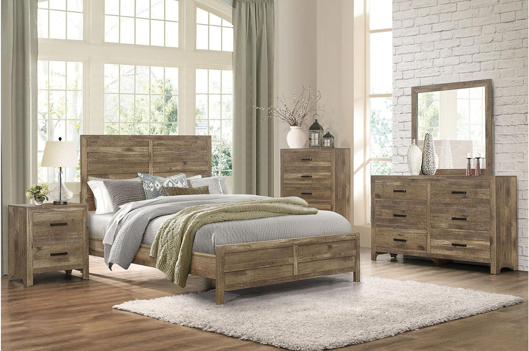 Five Star Furniture - Mandan Full Panel Bed in Weathered Pine 1910F-1*