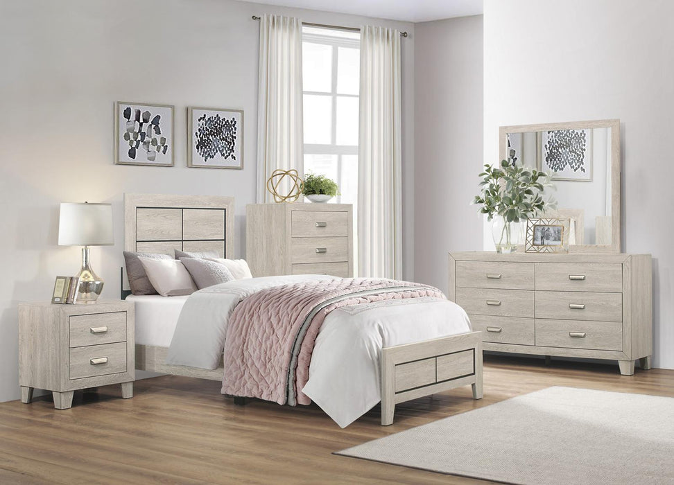 Five Star Furniture - Quinby Twin Panel Bed in Light Brown 1525T-1