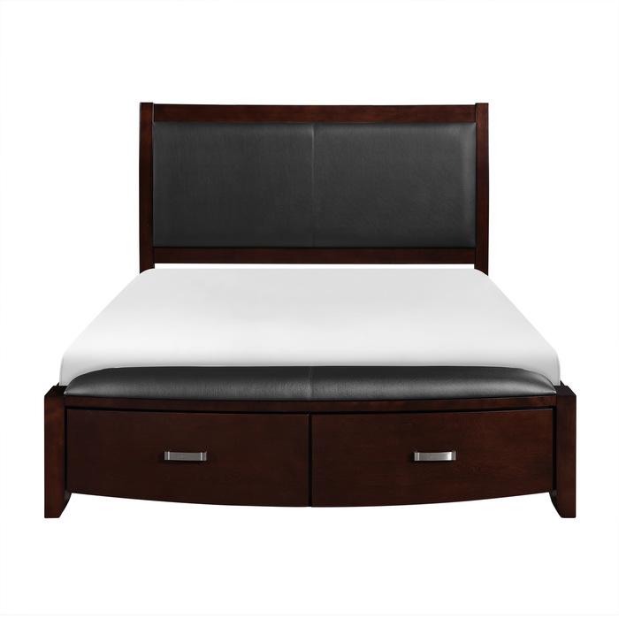 Homelegance Lyric King Sleigh Storage Bed in Dark Espresso 1737KNC-1EK image