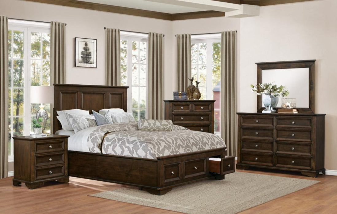 Five Star Furniture - Eunice King Platform Bed with Footboard Storage in Espresso 1844KDC-1EK* - Five Star Furniture & Mattress (GA)