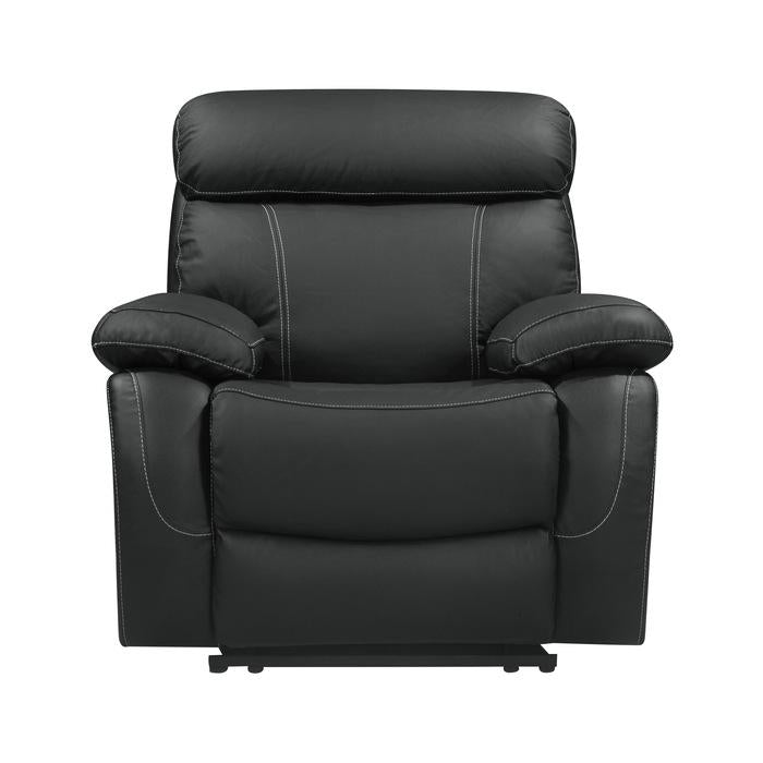 Homelegance Furniture Pendu Reclining Chair in Black 8326BLK-1 image