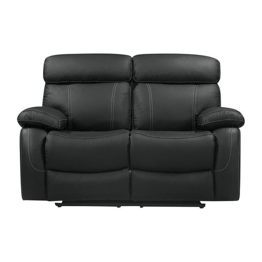 Pendu Double Reclining Loveseat in Black 8326BLK-2 image