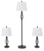 Five Star Furniture - Brycestone Floor Lamp with 2 Table Lamps image
