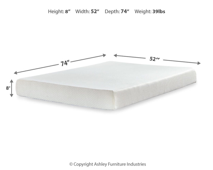 Five Star Furniture - Chime 8 Inch Memory Foam Mattress in a Box