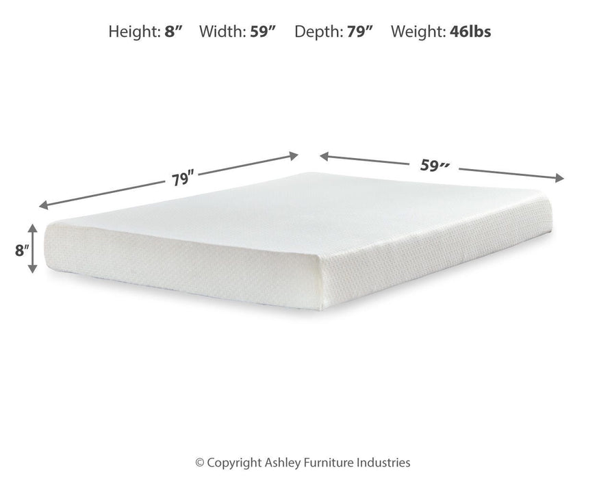 Five Star Furniture - Chime 8 Inch Memory Foam Mattress in a Box