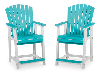 Eisely Outdoor Counter Height Bar Stool (Set of 2)