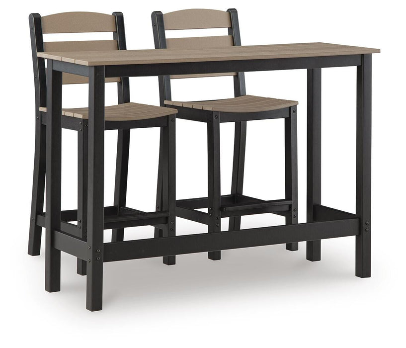 Five Star Furniture - Shoreline Beach Outdoor Counter Table and 2 Barstools