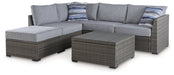 Five Star Furniture - Petal Road Outdoor Loveseat Sectional/Ottoman/Table Set (Set of 4) image
