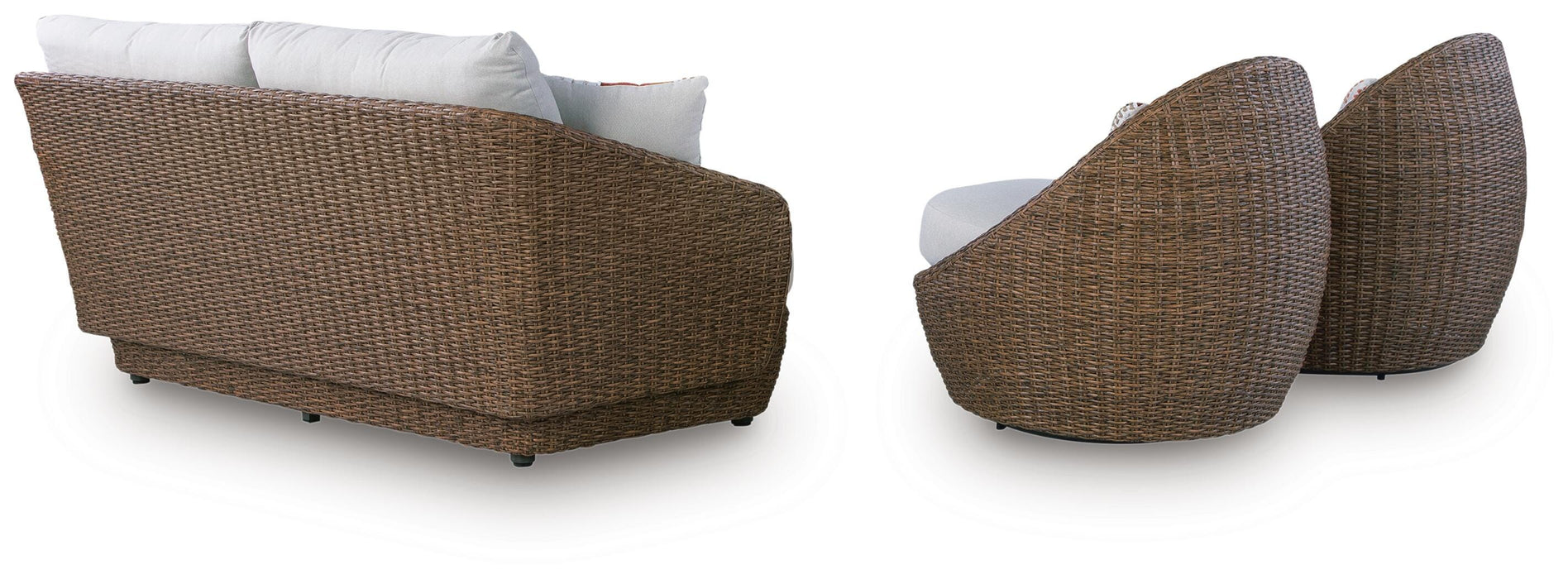Five Star Furniture - Double Point Outdoor Loveseat/2 Swivel Chairs (Set of 3)