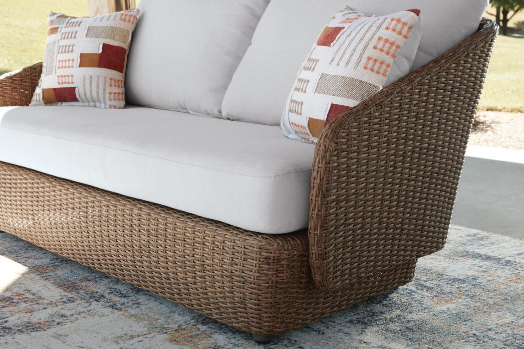 Five Star Furniture - Double Point Outdoor Loveseat/2 Swivel Chairs (Set of 3)