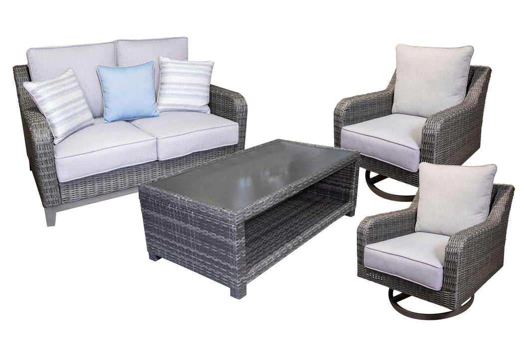 Five Star Furniture - Elite Park Outdoor Loveseat, Lounge Chairs and Cocktail Table