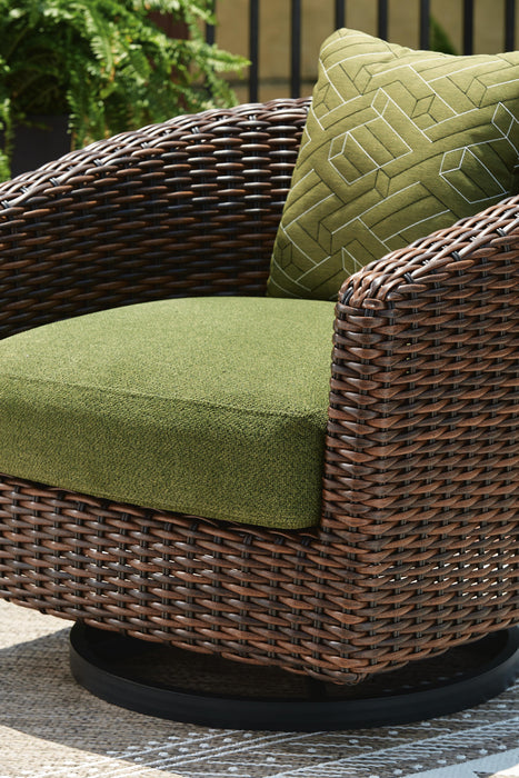 Five Star Furniture - Horizon Hall Outdoor Swivel Lounge Chair with Cushion