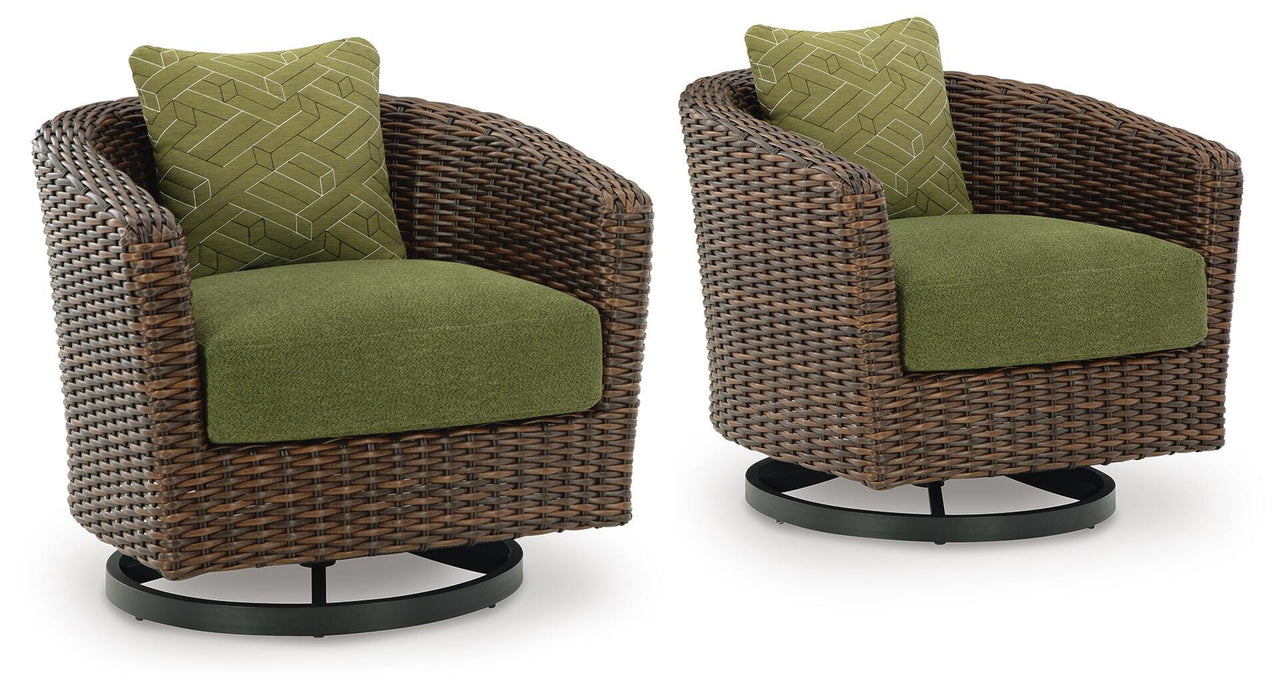 Five Star Furniture - Horizon Hall Outdoor Swivel Lounge Chair with Cushion