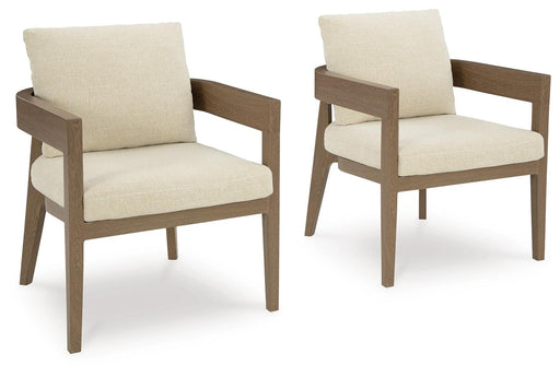 Five Star Furniture - Serene Bay Outdoor Dining Arm Chair with Cushion (Set of 2) image
