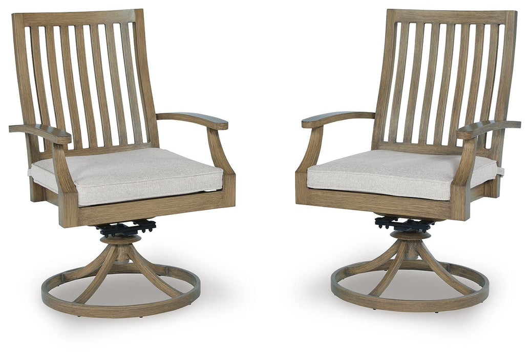 Five Star Furniture - Rainier Ranch Outdoor Swivel Chair with Cushion (Set of 2) image