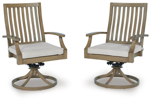 Five Star Furniture - Rainier Ranch Outdoor Swivel Chair with Cushion (Set of 2) image