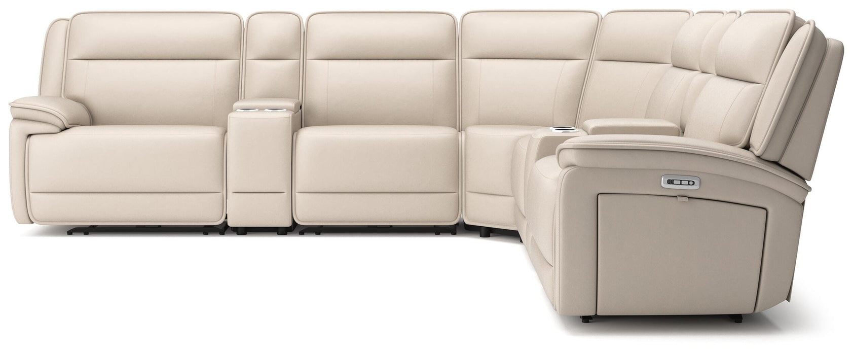 Five Star Furniture - Double Deal Reclining Sectional with 2 Consoles