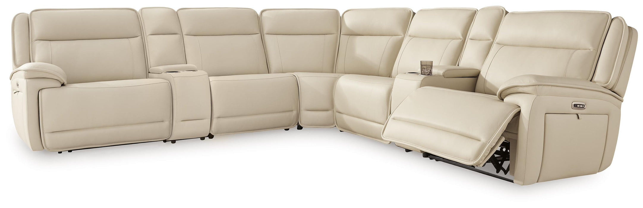 Five Star Furniture - Double Deal Reclining Sectional with 2 Consoles