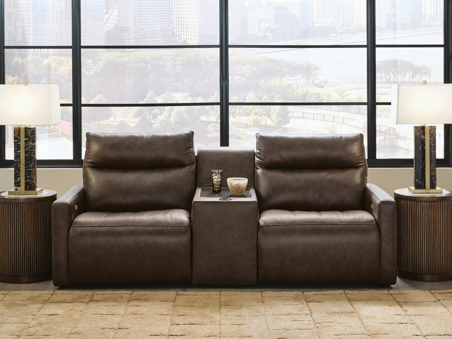 Five Star Furniture - ModZ Power Reclining Sectional Loveseat with Audio Console