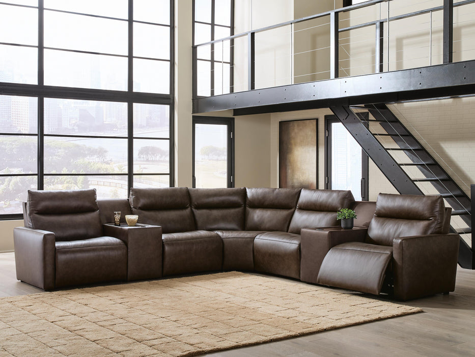 Five Star Furniture - ModZ Power Reclining Sectional with Audio Consoles