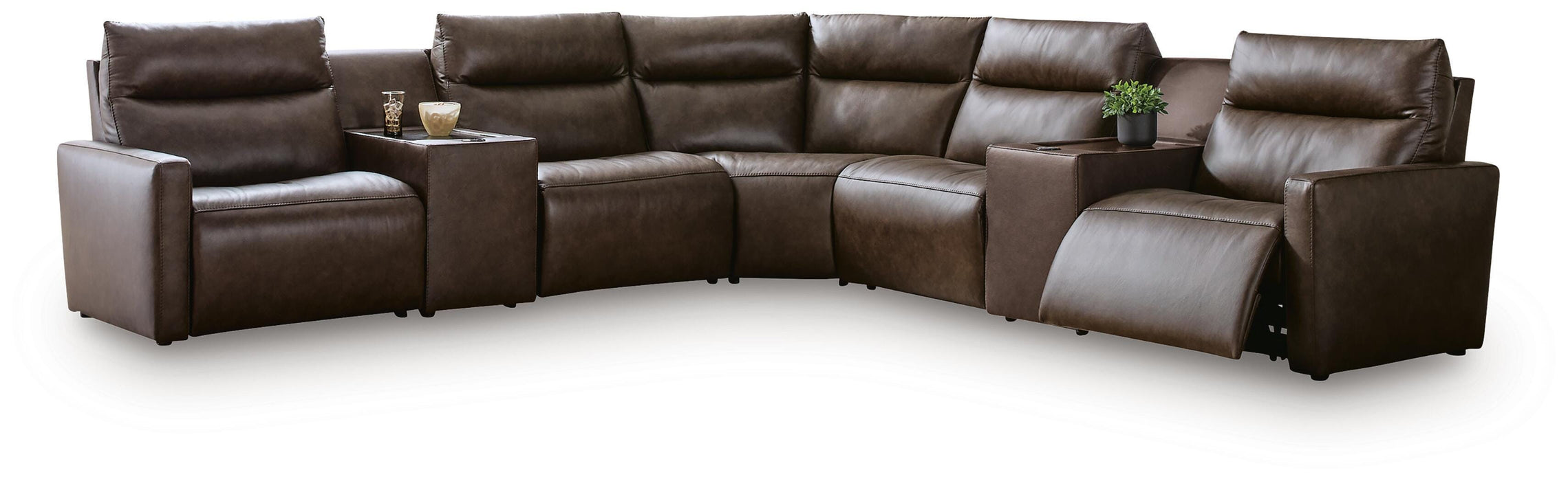 Five Star Furniture - ModZ Power Reclining Sectional with Audio Consoles