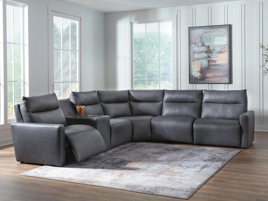 Five Star Furniture - ModZ Power Reclining Sectional with Audio Console
