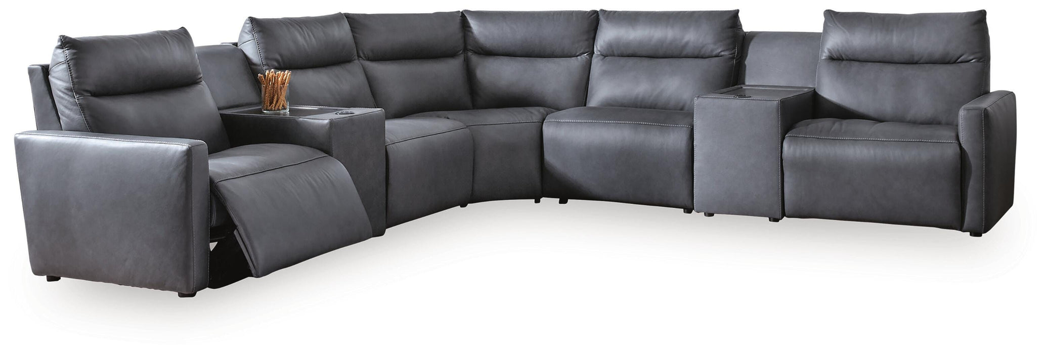 Five Star Furniture - ModZ Power Reclining Sectional with Audio Consoles