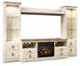 Five Star Furniture - Willowton 4-Piece Entertainment Center with Electric Fireplace image