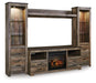 Five Star Furniture - Trinell 4-Piece Entertainment Center with Electric Fireplace image