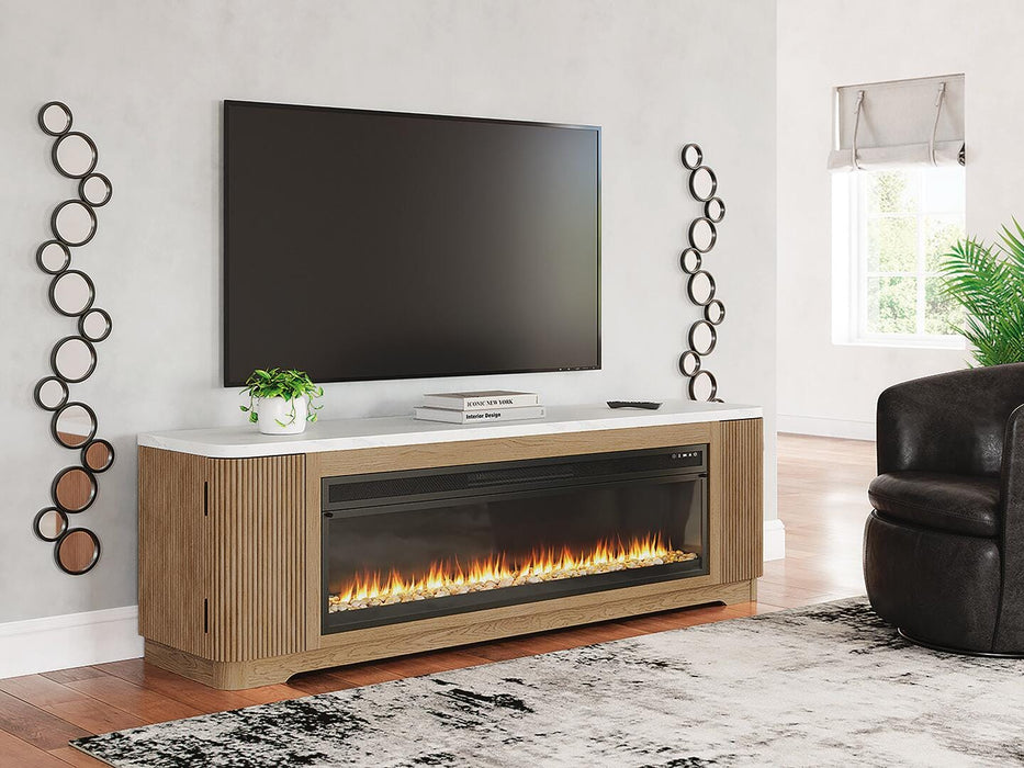 Five Star Furniture - Camdill 80" TV Stand with Electric Fireplace