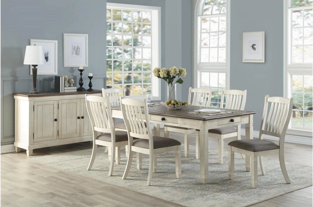 Five Star Furniture - Granby Dining Table in White & Brown 5627NW-72