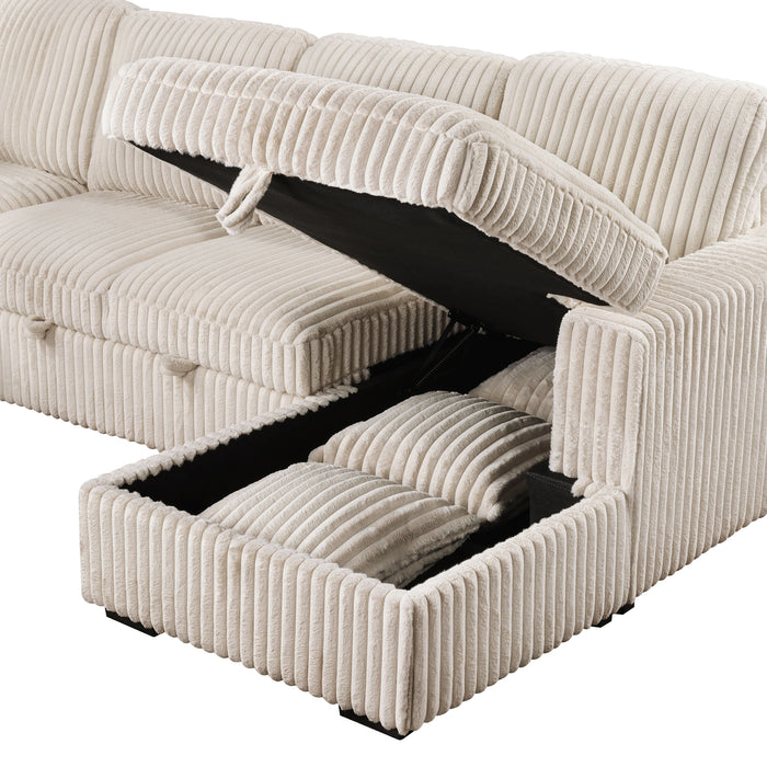 Five Star Furniture - Devonshire Pull-Out Sleeper Sectional Sofa