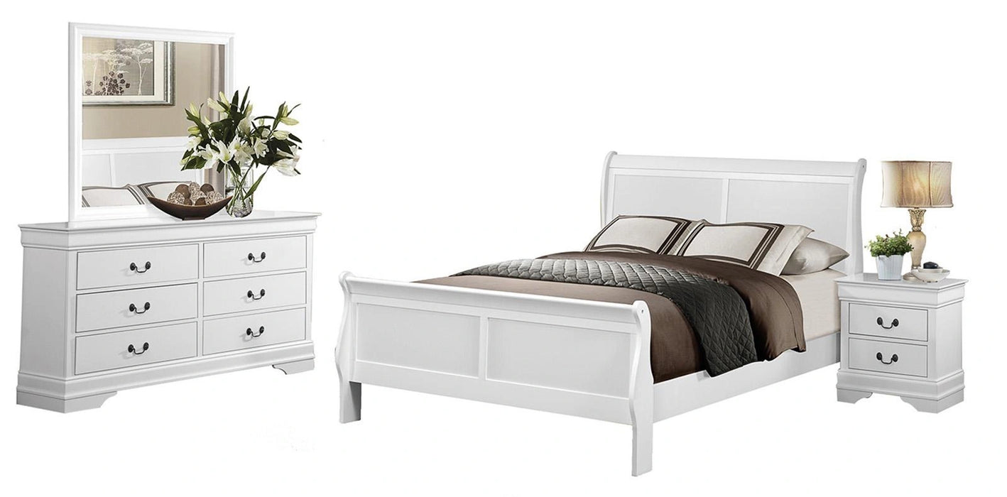 Five Star Furniture - Mayville Queen Sleigh Bed in White 2147W-1