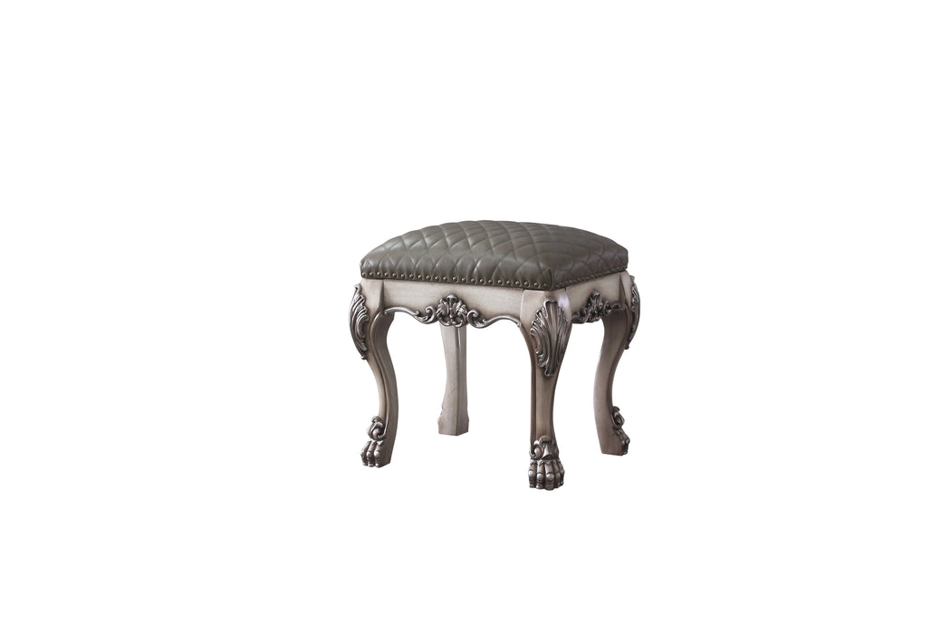 Five Star Furniture - Dresden Vintage Bone White & PU Vanity Stool