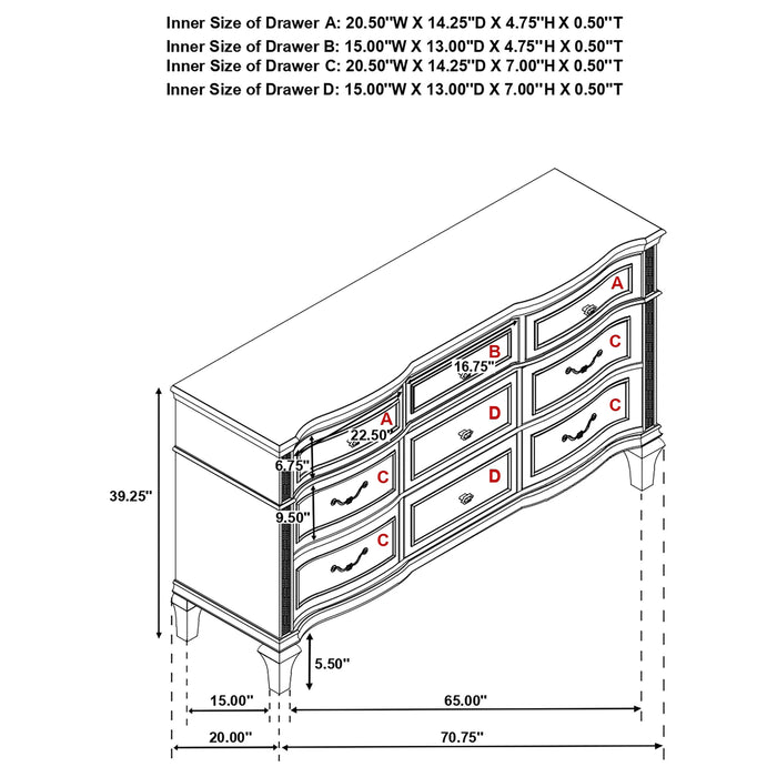 Five Star Furniture - Evangeline Dresser